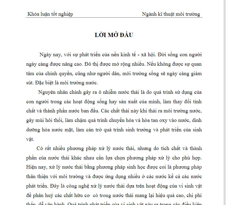 đề tài xử lý nước thải hóa chất